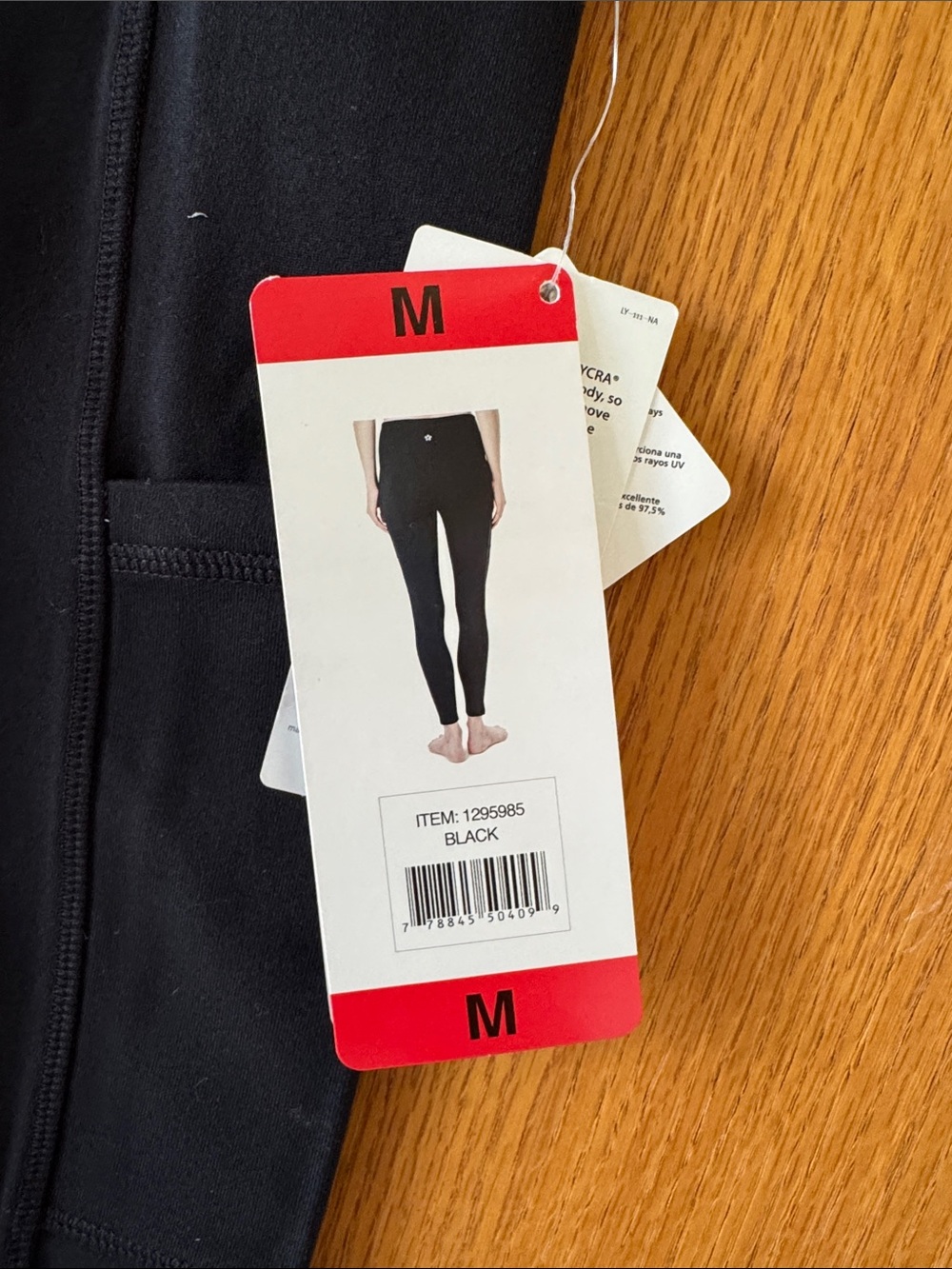 NWT Tuff Athletics Women’s Black High Waisted Pocket Activewear Leggings - M - Picture 2 of 9